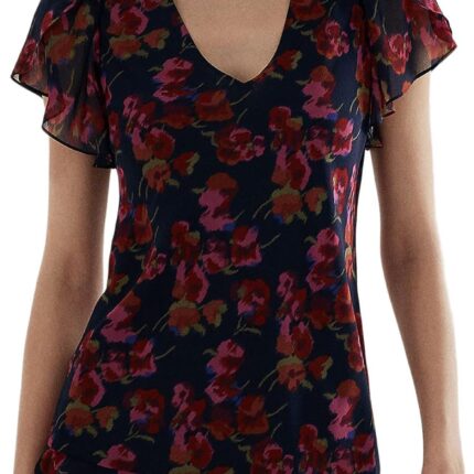 LAUREN Ralph Lauren Floral Georgette Drop-Waist Dress