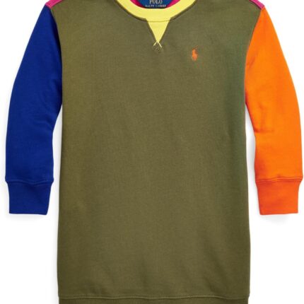 Polo Ralph Lauren Kids Color-Blocked Spa Terry Sweatshirt Dress (Little Kids)
