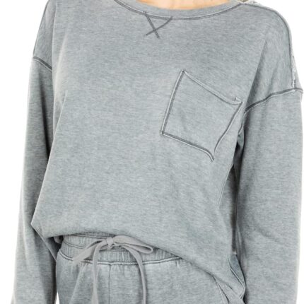 Splendid Costa Mesa Burnout Raw Edge Sweatshirt