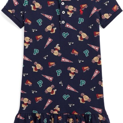 Polo Ralph Lauren Kids Polo Bear Cotton Mesh Polo Dress (Toddler/Little Kids)