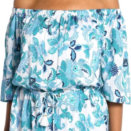 La Blanca Santorini Sun Off-the-Shoulder Dress