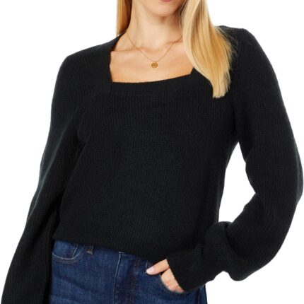 Madewell Melwood Square-Neck Pullover Sweater in Coziest Yarn