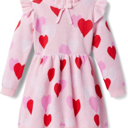 Janie and Jack Heart Sweater Dress (Toddler/Little Kids/Big Kids)