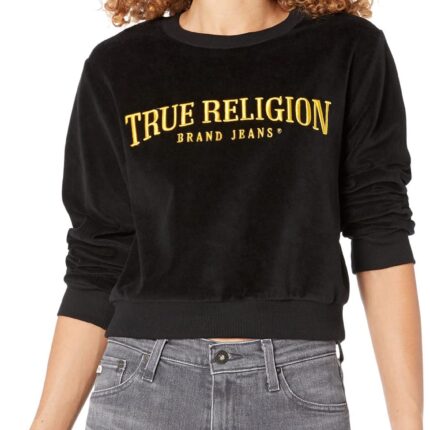True Religion Velvet Shrunken Sweatshirt