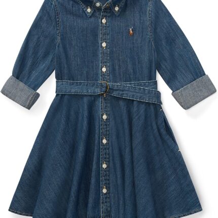 Polo Ralph Lauren Kids Belted Cotton Denim Shirtdress (Little Kids)